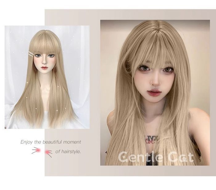 金髪ロングヘアウィッグ☆ストレート　早い者勝ち 女性 欧米風 ウィッグ 特価】金髪 ストレート かつら ロング 女性 フルウィッグ 女装