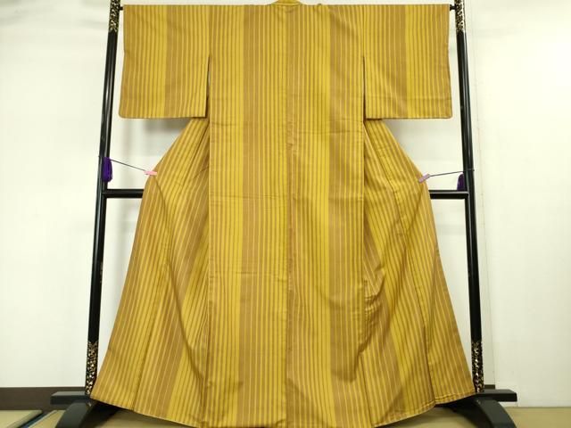 平和屋本店□極上 本場黄八丈 綾織 紬 間道 逸品 DZAA5554kh5 - メルカリ 