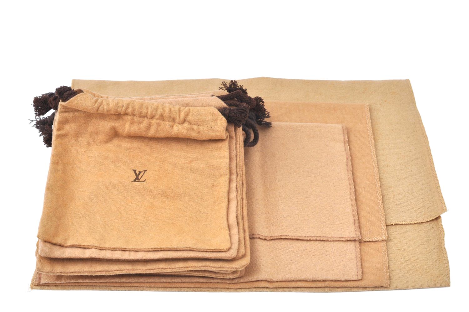 LOUIS VUITTON ルイヴィトン ダストバッグ 10セット コットン ベージュ 14.6x10.4x0.1 LV L2171