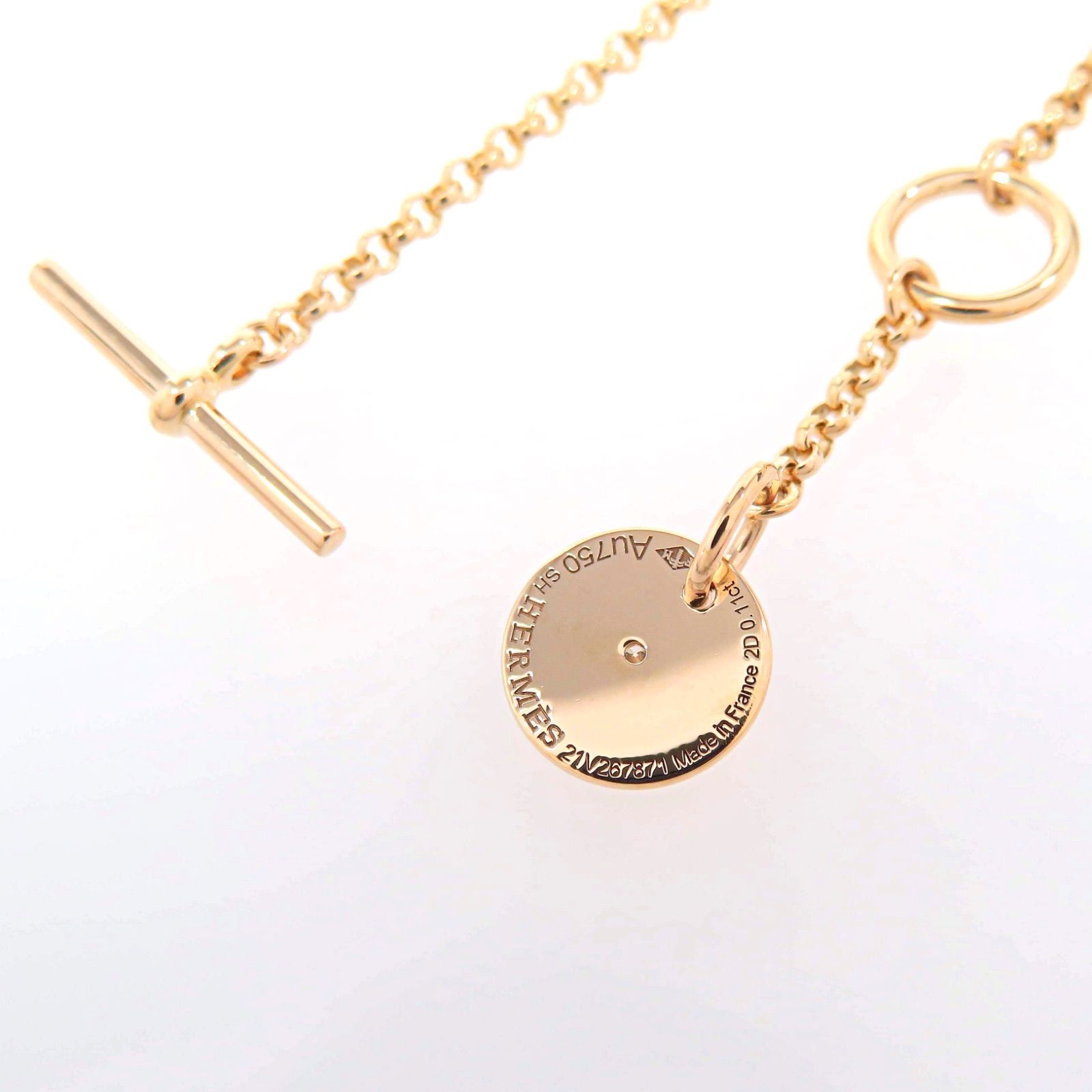 HERMES エルメス Au750 ダイヤモンド ガンバード ブレスレット