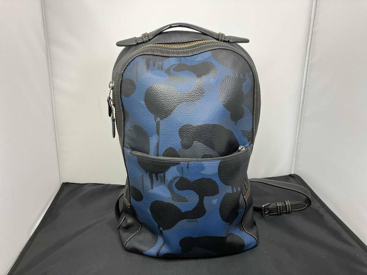 COACH コーチ J1680-57762 Metropolitan Softbackpack メトロポリタン ソフトバックパック ワイルドビースト メンズ ネイビー×ブルー系