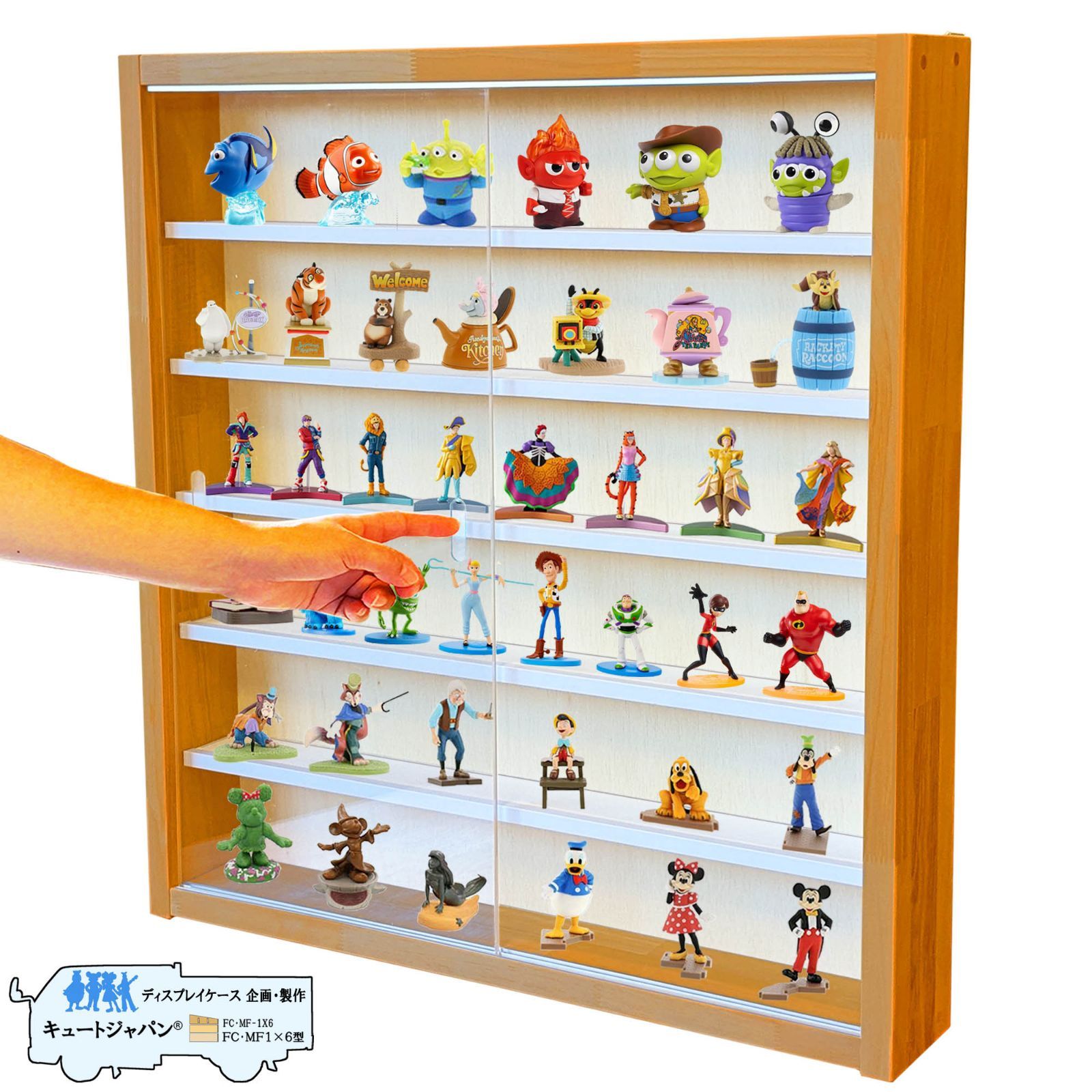 ミニチュア フィギュア 東京ディズニー コレクションケース メープル色