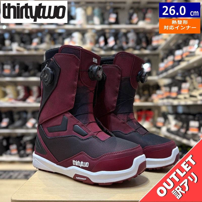 OUTLET 24-25 THIRTYTWO TM-2 DOUBLE BOA STEVENS OXBLOOD 26cm サーティーツー メンズ スノーボードブーツ 日本