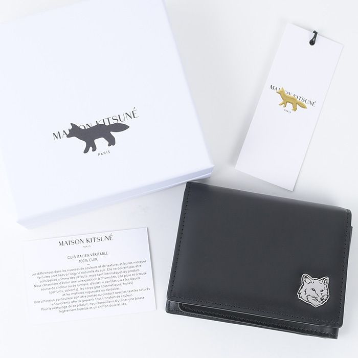 MAISON KITSUNE メゾン キツネ 財布 フォックスヘッド トリフォルド