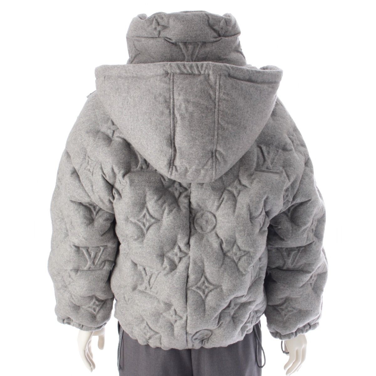 ルイヴィトン 19AW カシミヤ×シルク モノグラム ボーイフッド パフ 