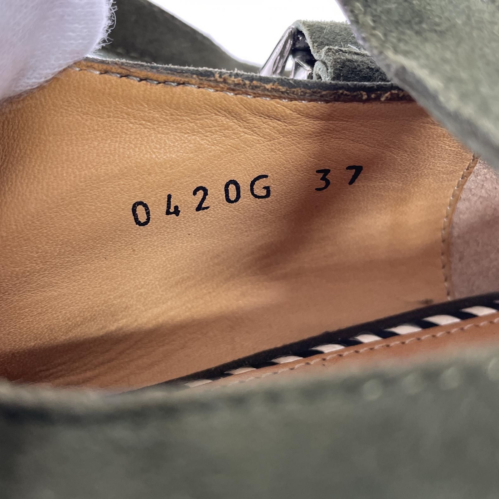  TOGA PULLA ポインテットトゥ シューズ 37 オリーブ フラットシューズ バレエシューズ パンプス