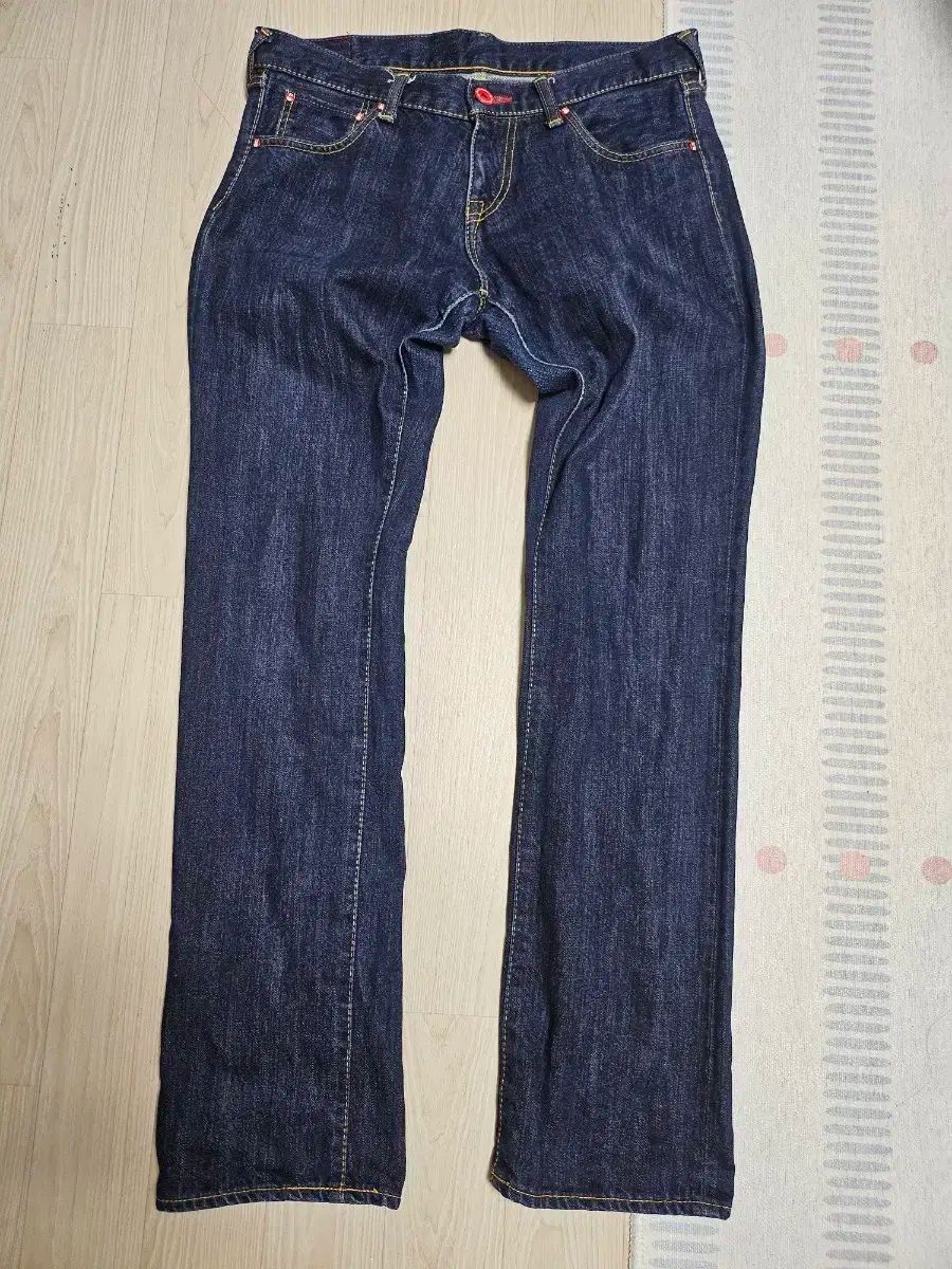 45R ライ麦デニムのクロスオーバーパンツ（重） デニムパンツ 34