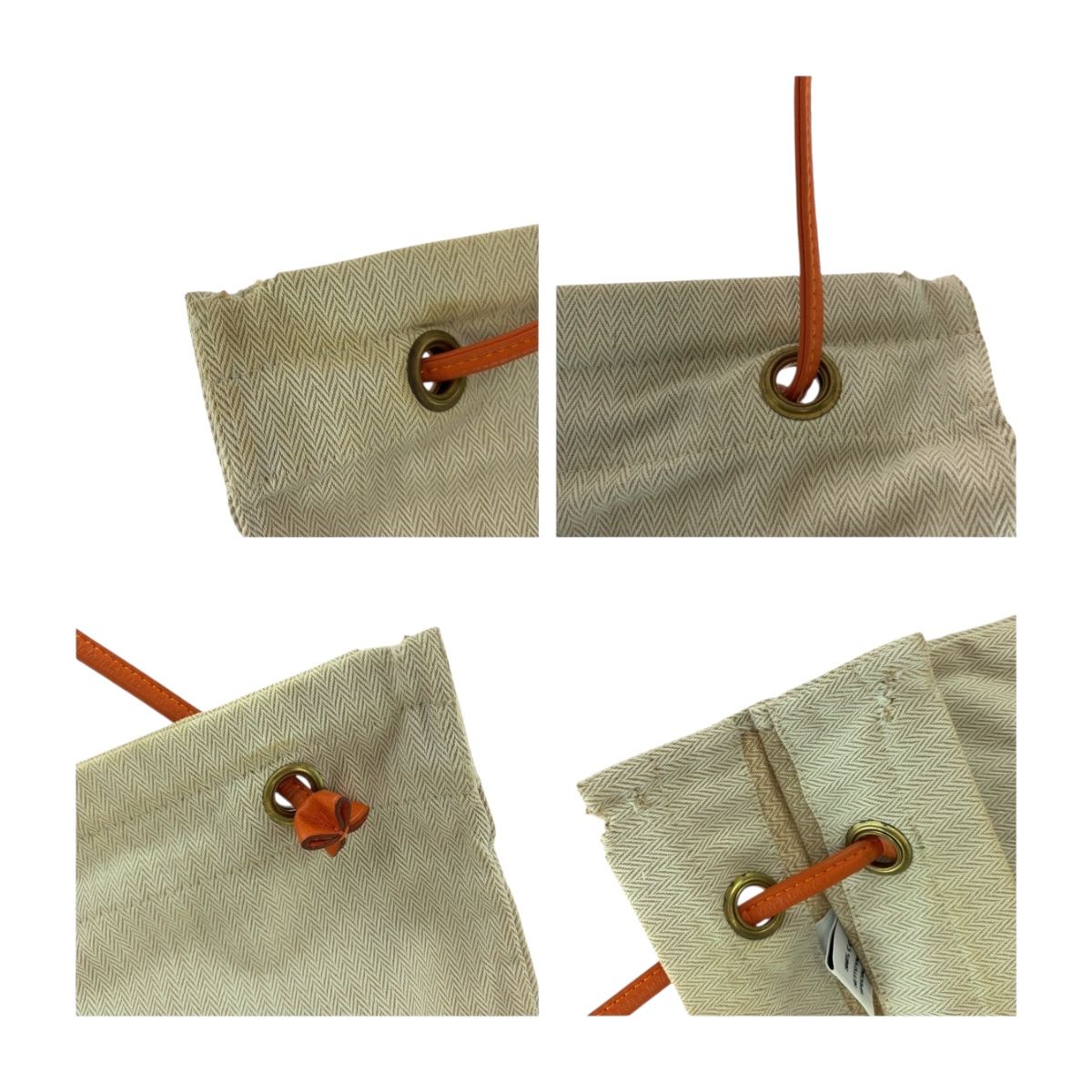 HERMES エルメス アリーヌGM ホワイト オレンジ ゴールド金具
