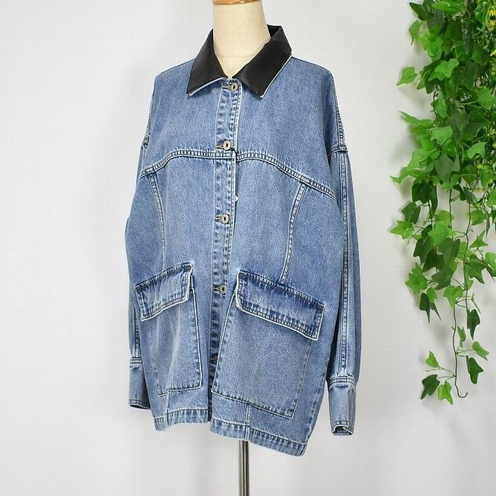 THE YOn オーバーサイズ ブルゾン カバーオール ハーフ丈 コート