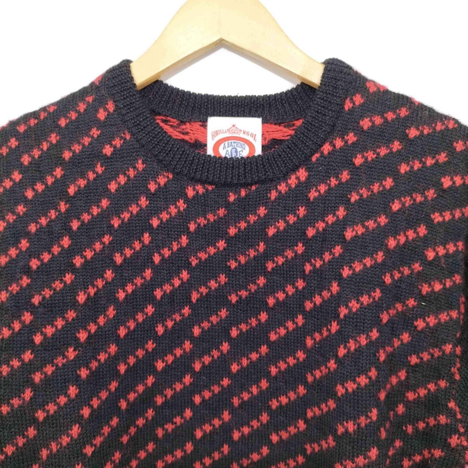 アベイシングエイプ A BATHING APE 総柄 クルーネック プルオーバー 
