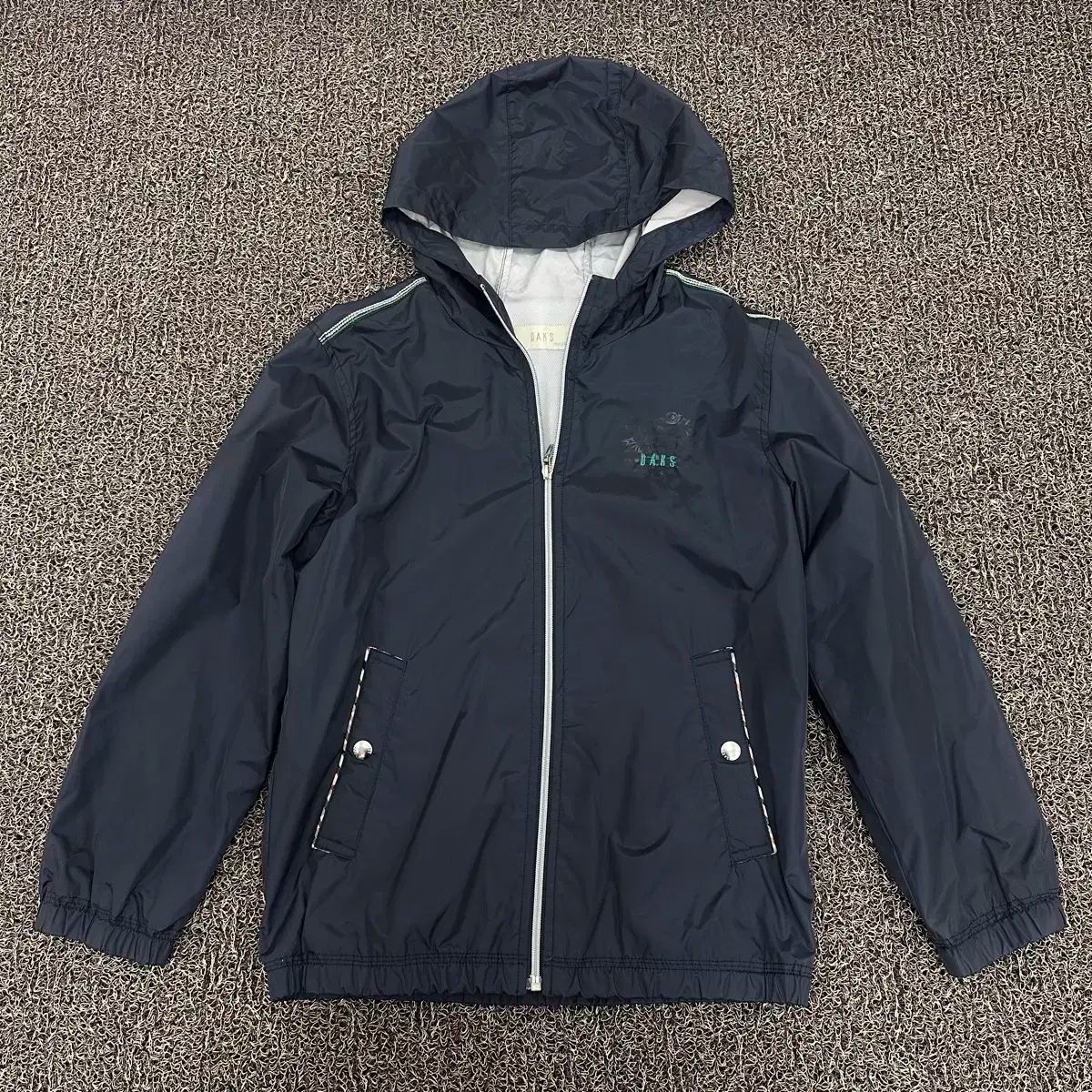 DAKS(ダックス) キッズ 150 サイズ フード ブルゾン ジャケット ナイロン ライトウェイトジャケット ウィンドブレーカー