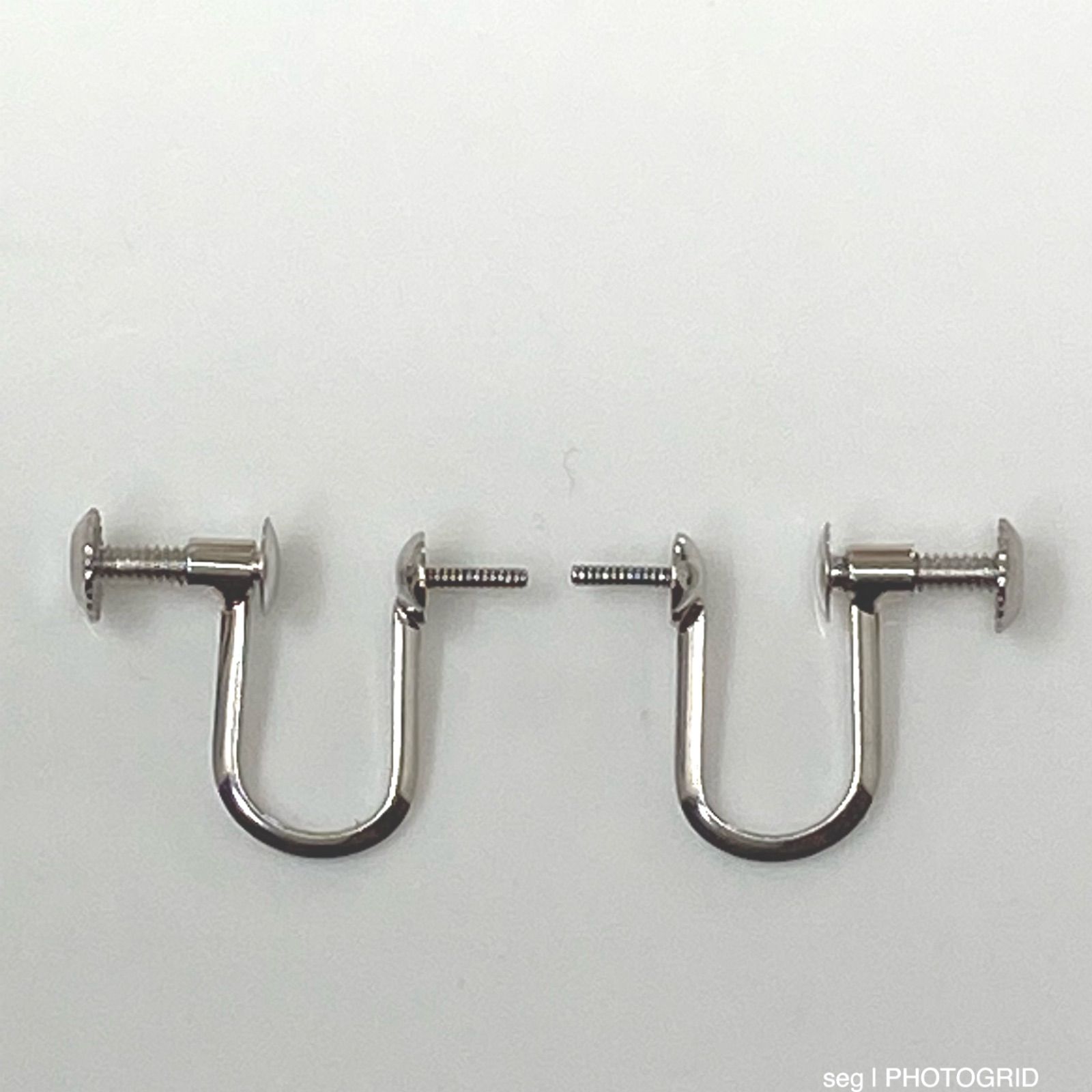 pt900 プラチナイヤリング金具　ネジ式　直結　sサイズ