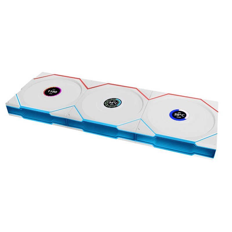 送料無料 ♥ 未開梱 LIANLI UNI FAN TL LCD Wireless 120 WT Triple Pack ホワイト UF-TL120-LCD-WLS-3W