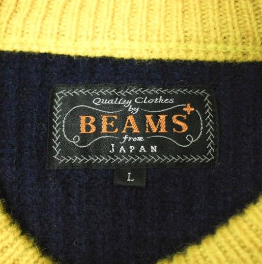 BEAMS PLUS ビームスプラス 24AW Crew Multi Stripe 5G シェットランド 