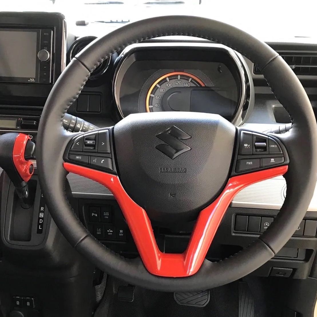 スズキ ステアリングパネル ステアリング ガーニッシュ ◎オレンジ