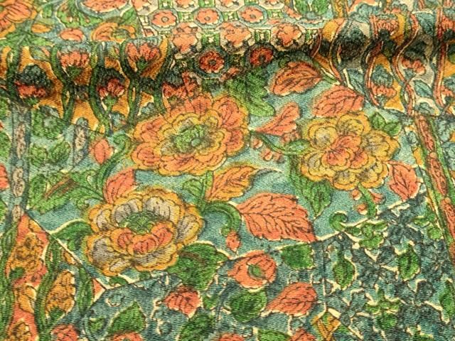 平和屋着物○上質な色無地 小花地紋 若葉色 正絹 逸品 DAAX1253op