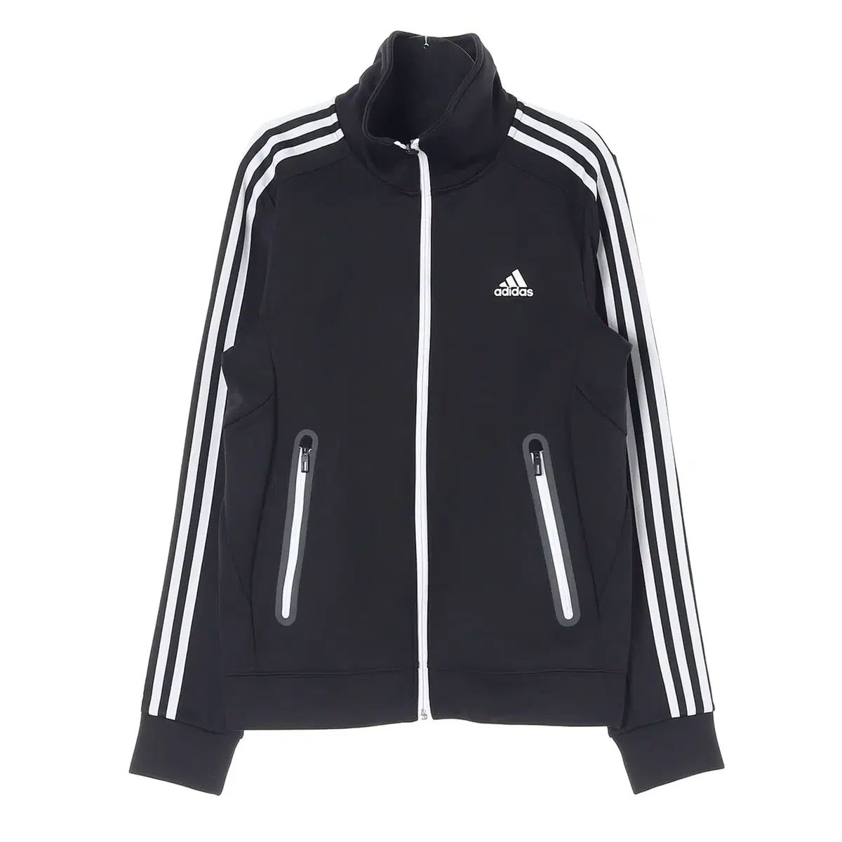 アディダス　トラックジャケット　ジャージ　3本ライン　ジップアップ　ハイネック M adidas(アディダス) 3本線 ハイネック ジャージ ジップアップ