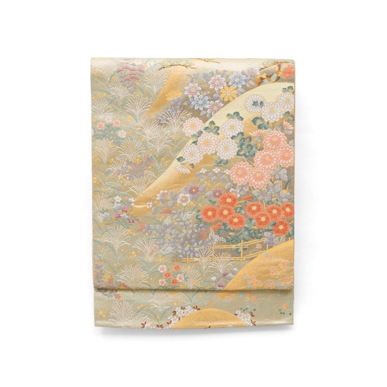 袋帯○山並に四季花 - メルカリ