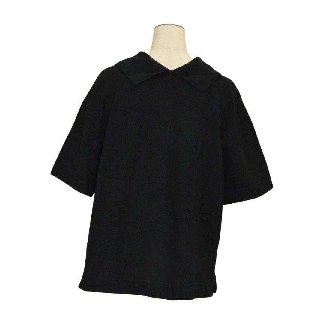 マーガレットハウエル MARGARET HOWELL ポロシャツ 鹿の子 コットン 2サイズ ブラック レディース F-M13706