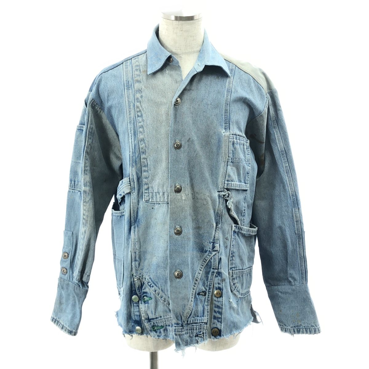 グレッグローレン　ボアジャケット　デニムジャケット　Greg Lauren GREG LAUREN / グレッグローレン | OVERALL COLLARED BOXY DENIM