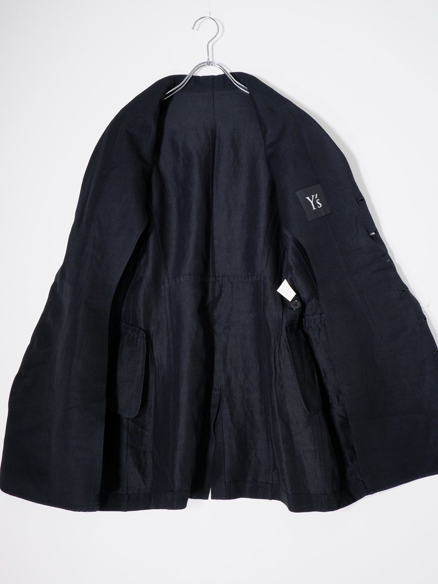 A/W Y‘s ワイズ ヨウジヤマモト ロングジャケット コート 3 Y's for men yohji yamamoto 裏地カラー切替えデザイン ロング