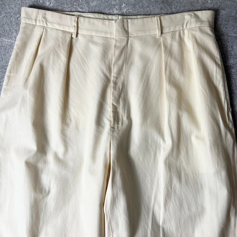 POLO RALPH LAUREN コットンヘリンボーン2タックスラックス。 ラルフローレン コットン100% ヘリンボーンツイル 2タック