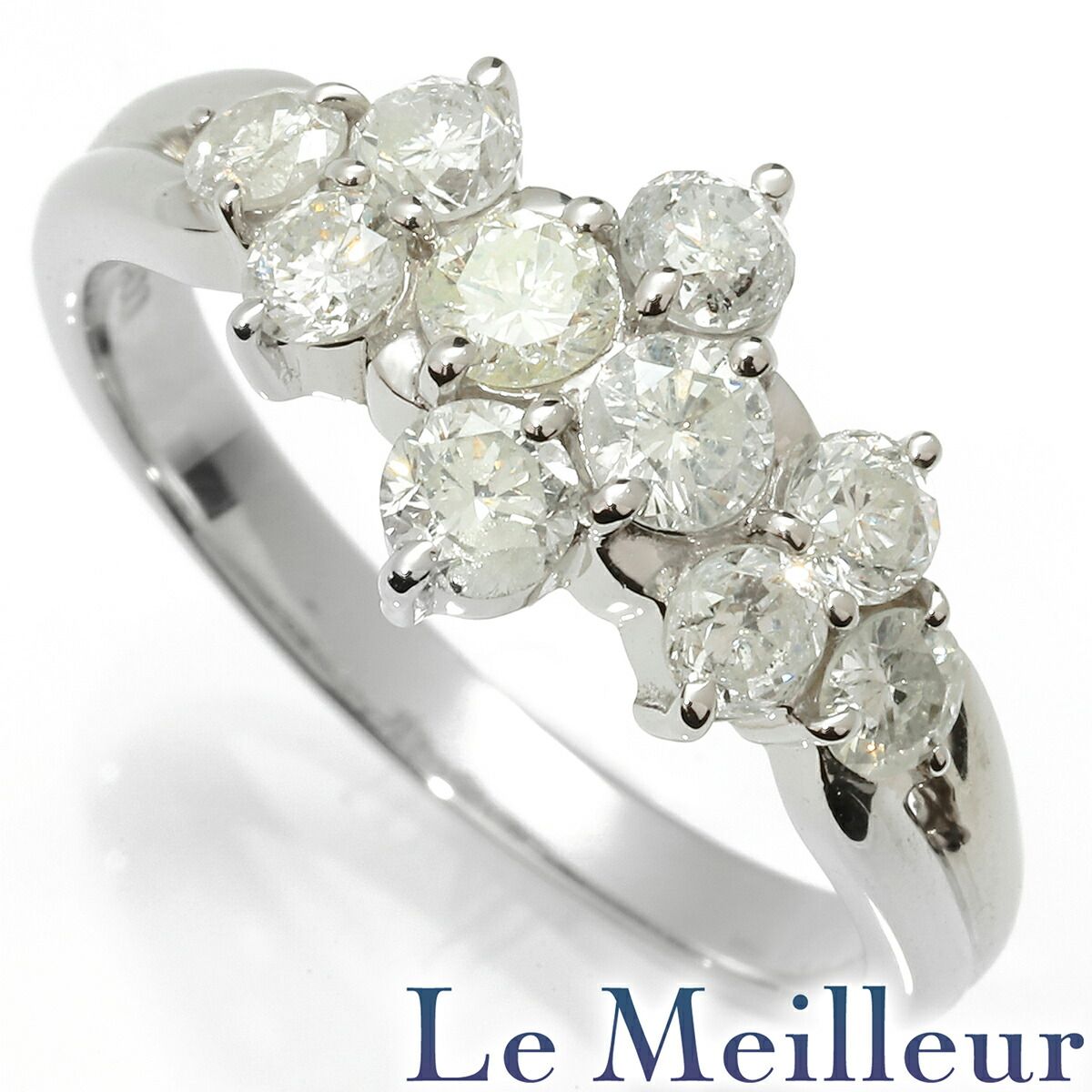 新品仕上済】 ダイヤモンド 1.00ct プラチナ Pt900 リング I1クラス 13 