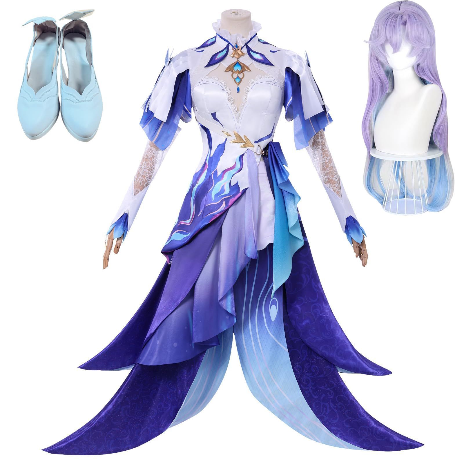 カンタレラ ウィッグ 靴 COSPLEE 鳴潮 コスプレ衣装 ウイッグ-靴付き コスチューム 舞台装 文化祭 人気ゲーム パーティー 大人 仮装 学園祭 撮影 cosplay クリス ハロウィン