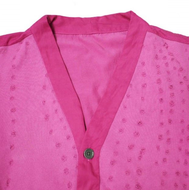 BRU NA BOINNE ブルーナボイン 24SS 日本製 フォッサカーデェ クラッシュ加工カーディガン No.8430 S ピンク ユニセックス トップス【中古】【BRU NA BOINNE】 BRU NA BOINNE ブルーナボイン 24SS 日本製 フォッサカーデェ