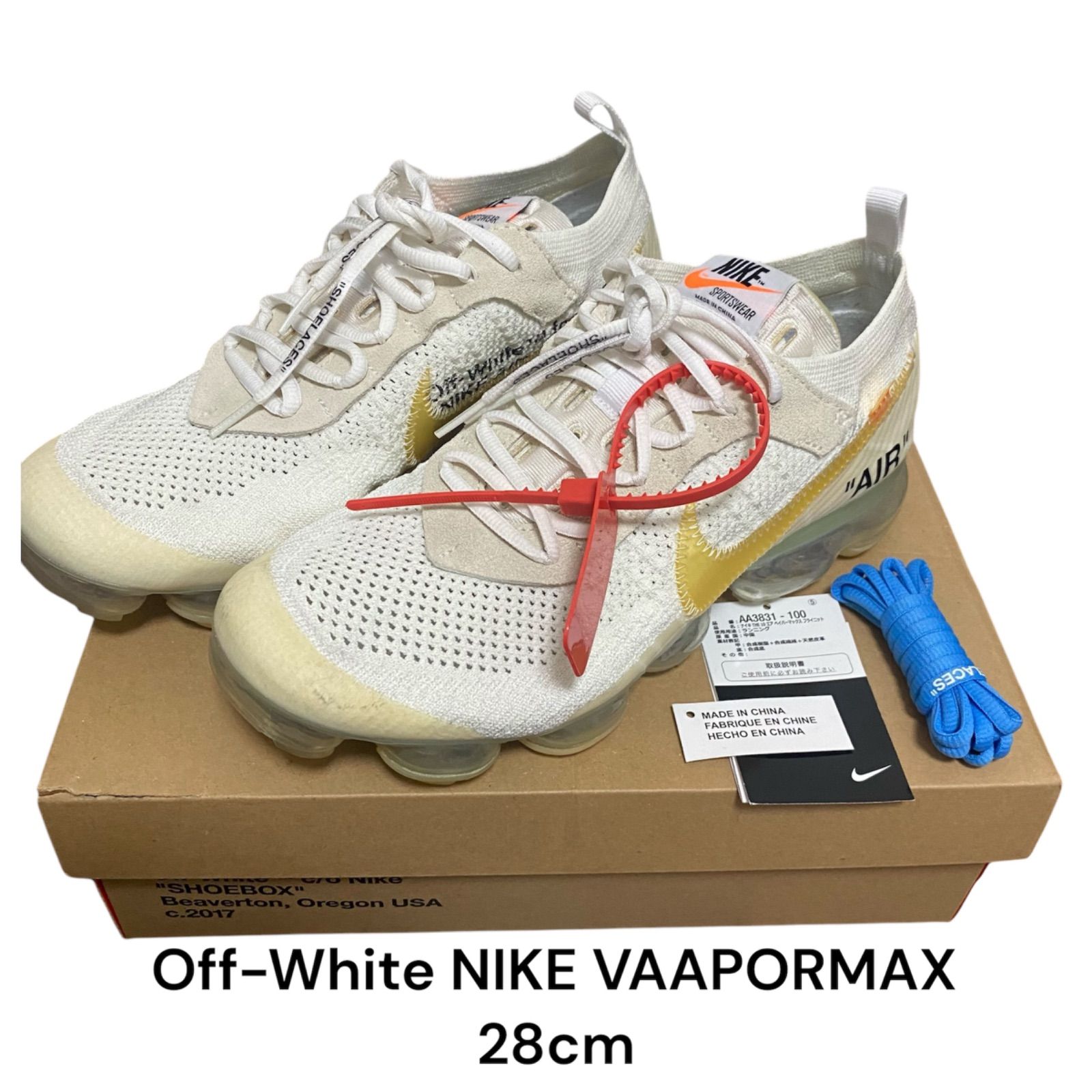 美品】OFF-WHITE オフホワイト NIKE ナイキ VAPORMAX ヴェイパーマックス THE TEN 28cm ホワイト - メルカリ