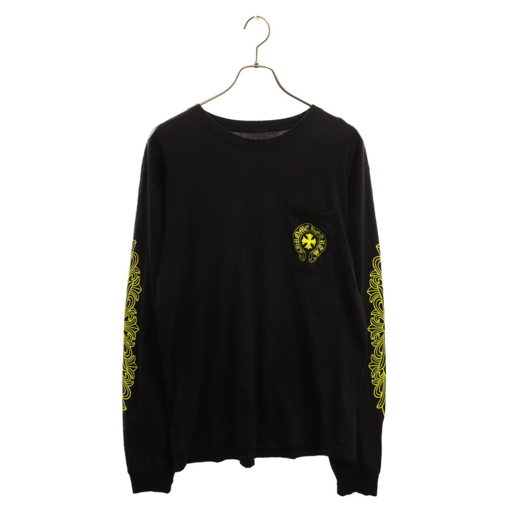CHROME HEARTS ネオン英字バックプリント長袖Tシャツ クロムハーツ