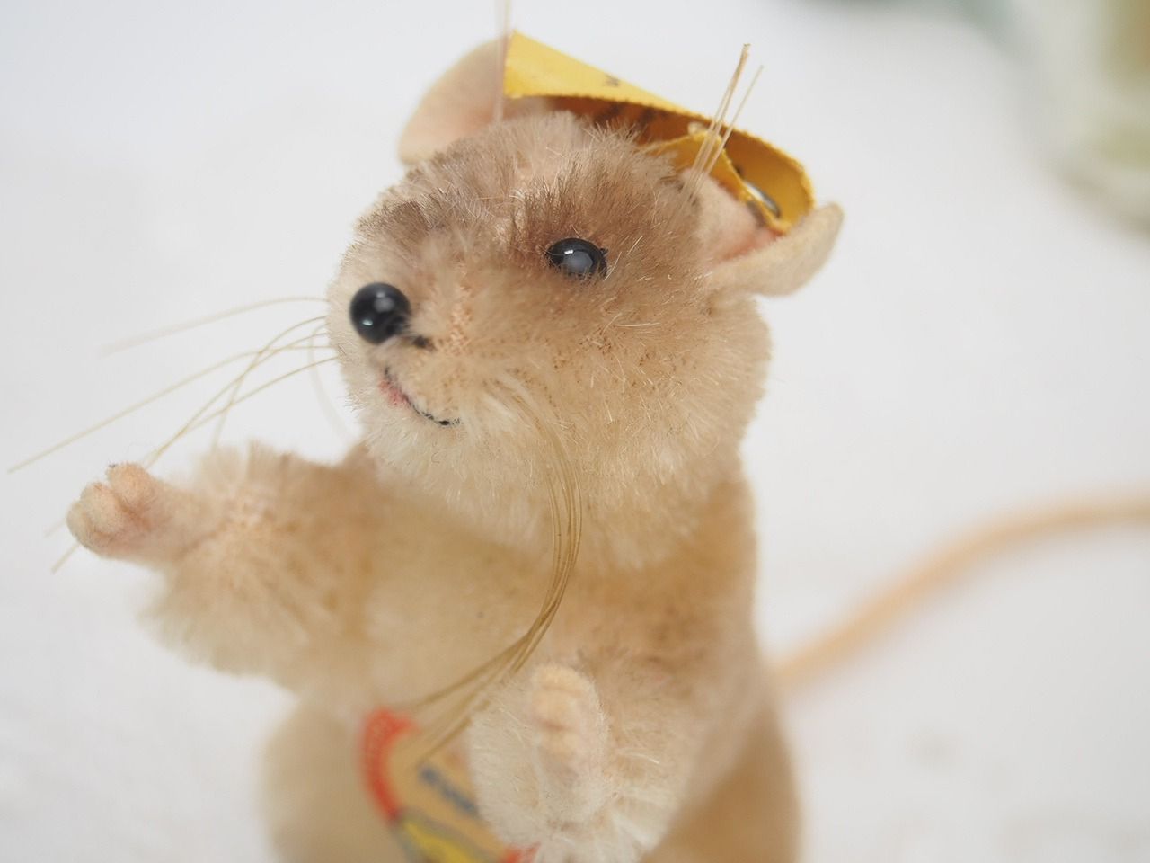 Steiff - シュタイフ★Pieps Mouse 8cm★ネズミのピープス/赤目の鼠/アルビノ Steiff - シュタイフ☆Pieps Mouse 8cm☆ネズミのピープス/赤目