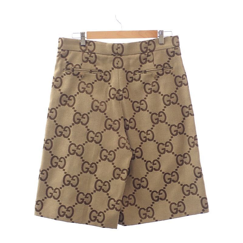 グッチ GUCCI ジャンボGG ハーフ 50 673181_ZAHT6_2580 パンツ コットン ポリエステル ベージュ レディース