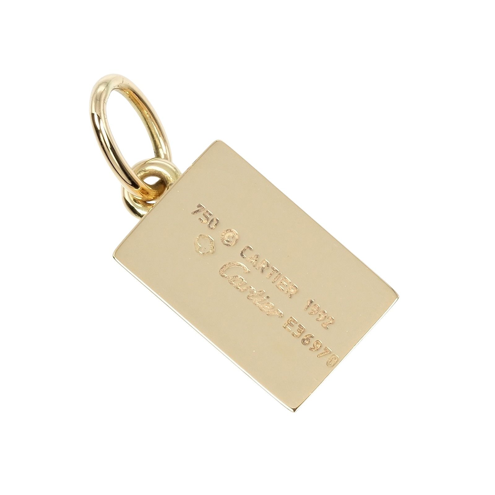 カルティエ　 インゴット1/4OZ チャーム18 K 8.5グラム カルティエ ペンダントトップ インゴット 1/4OZ K18YG