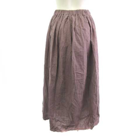 ヨーガンレール JURGEN LEHL ロングスカート ウエスト コットン パープル 紫 GULLKHAN_COM