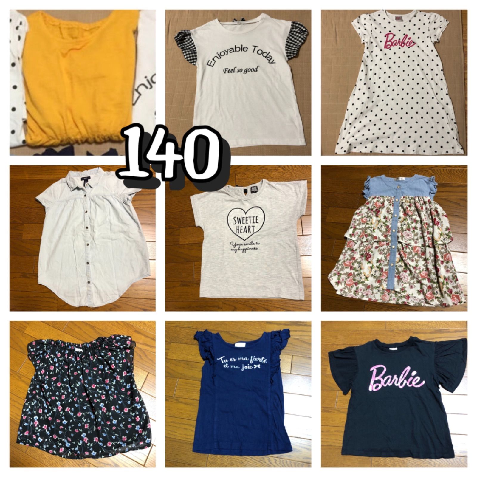 140 女の子 夏服 トップス Tシャツ gap kids バービー ギャップ