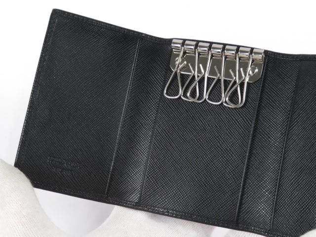 BD11 プラダ 美品 サフィアーノ 6連キーケース ゴールド金具 PRADA