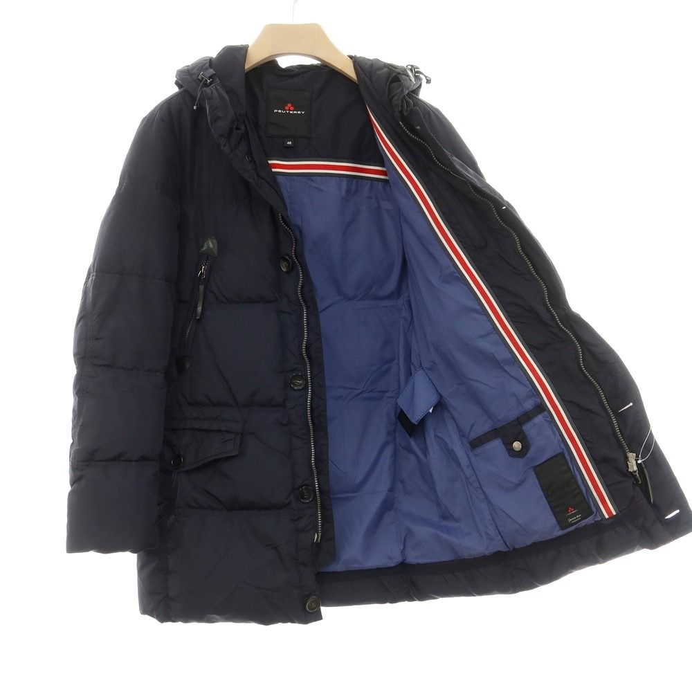 ピューテリー　ダウンコート　ネイビー　格安出品 中古】ピューテリー PEUTEREY ナイロン ダウンコート ダーク