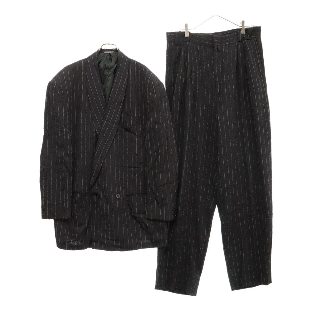 GIANNI VERSACE ストライプ ブラックスーツ 国内初の直営店 GIANNI VERSACE ストライプスーツ ダークグレー