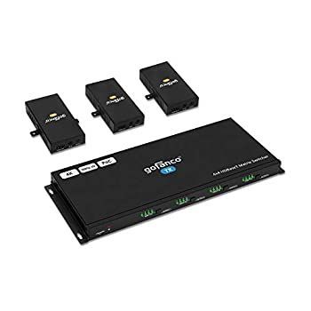 gofanco 4K 4x4 HDBaseT HDMI マトリックス - 4K|60Hz 4 2 0 4K|30Hz 1080p 3D HDMI 1.4 HDCP 2.2 EDID 4 入力 4 出力 ファームウェア アップグ