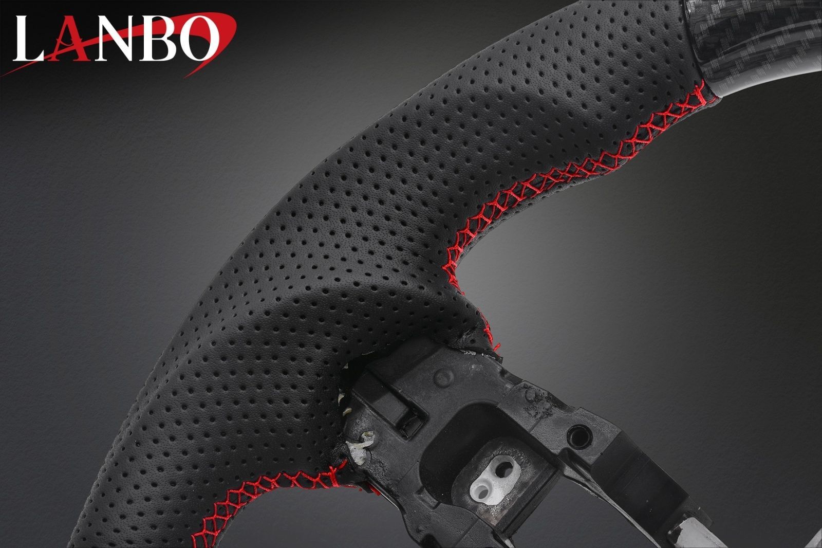 M s ホンダ フリード GT1-GT8 2025y- LANBO オリジナル ガングリップ ステアリング ハンドル カーボン調 ランボ パーツ 部品 フリードクロスター e HEVクロスター フリードエアー e HEVエアー LSH26D FFCRYSTALESIA_COM