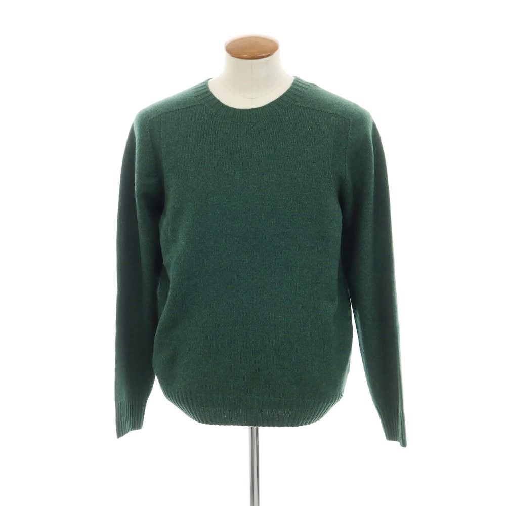 【新品】グランサッソ GRAN SASSO ウール クルーネック プルオーバーニット グリーン【サイズ50】【メンズ】