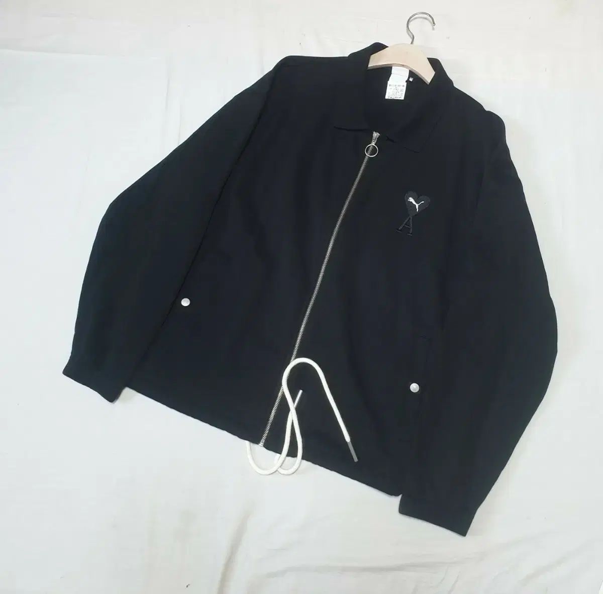 アミ x PUMA ブラック ジップアップ ジャケット