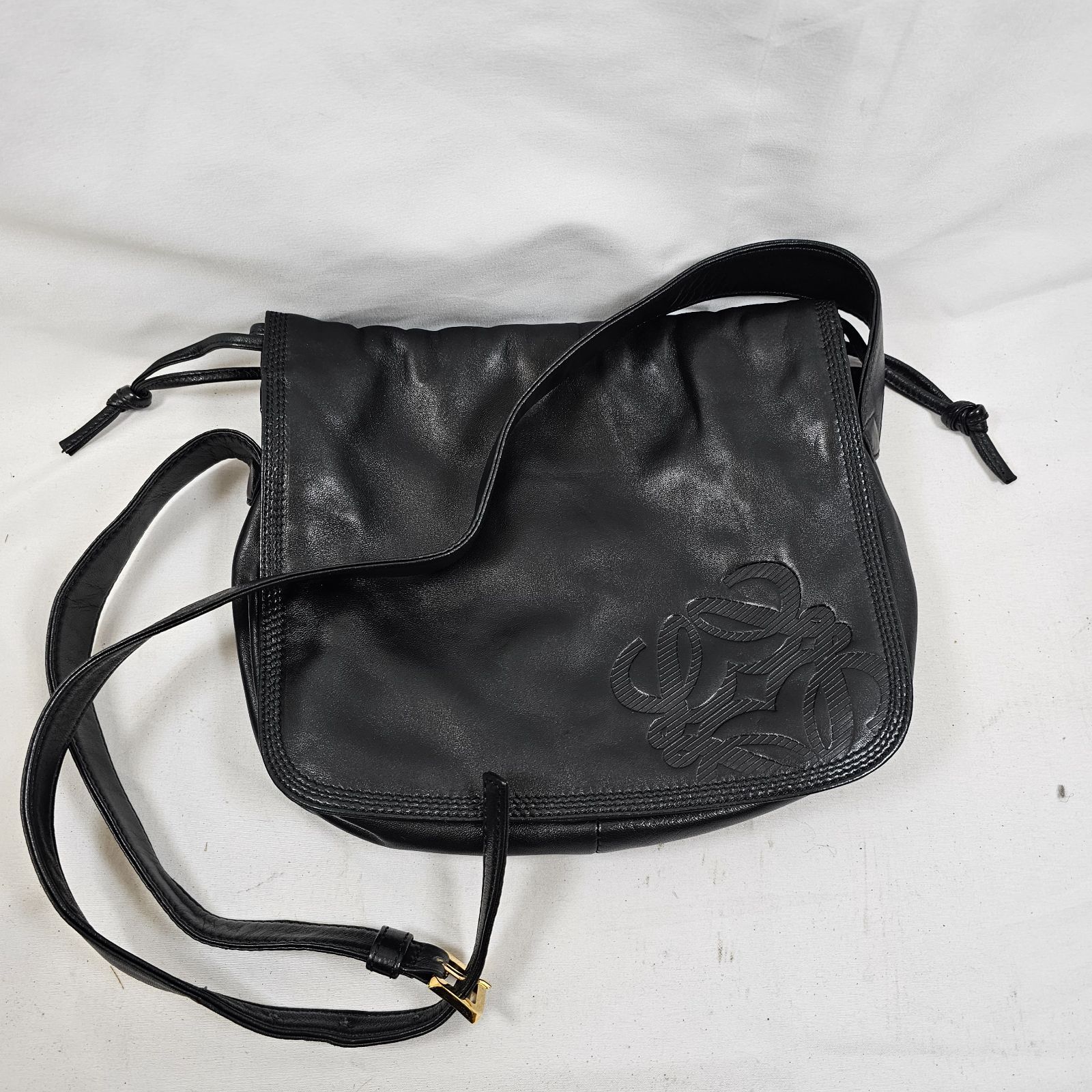 廃盤】ロエベアナグラムレザーショルダーバッグ