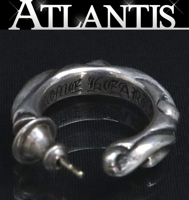 CHROME HEARTS 銀座店 クロムハーツ スクロール フープ ピアス シルバー SV925 100094