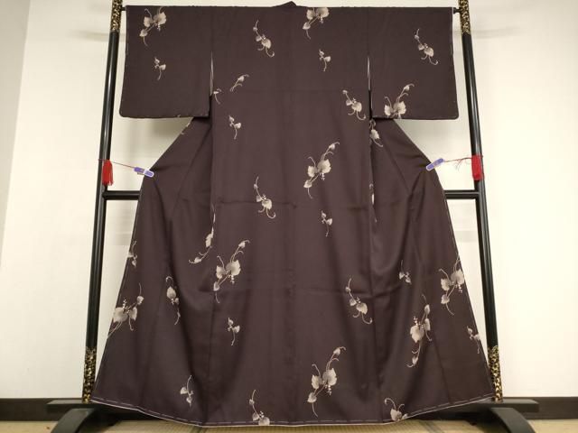 平和屋着物●小紋　蔦草文　やまと誂製　洗える着物　未使用　AAAW9418br 平和屋着物○小紋 蔦草文 やまと誂製 洗える着物 未使用 AAAW9418br