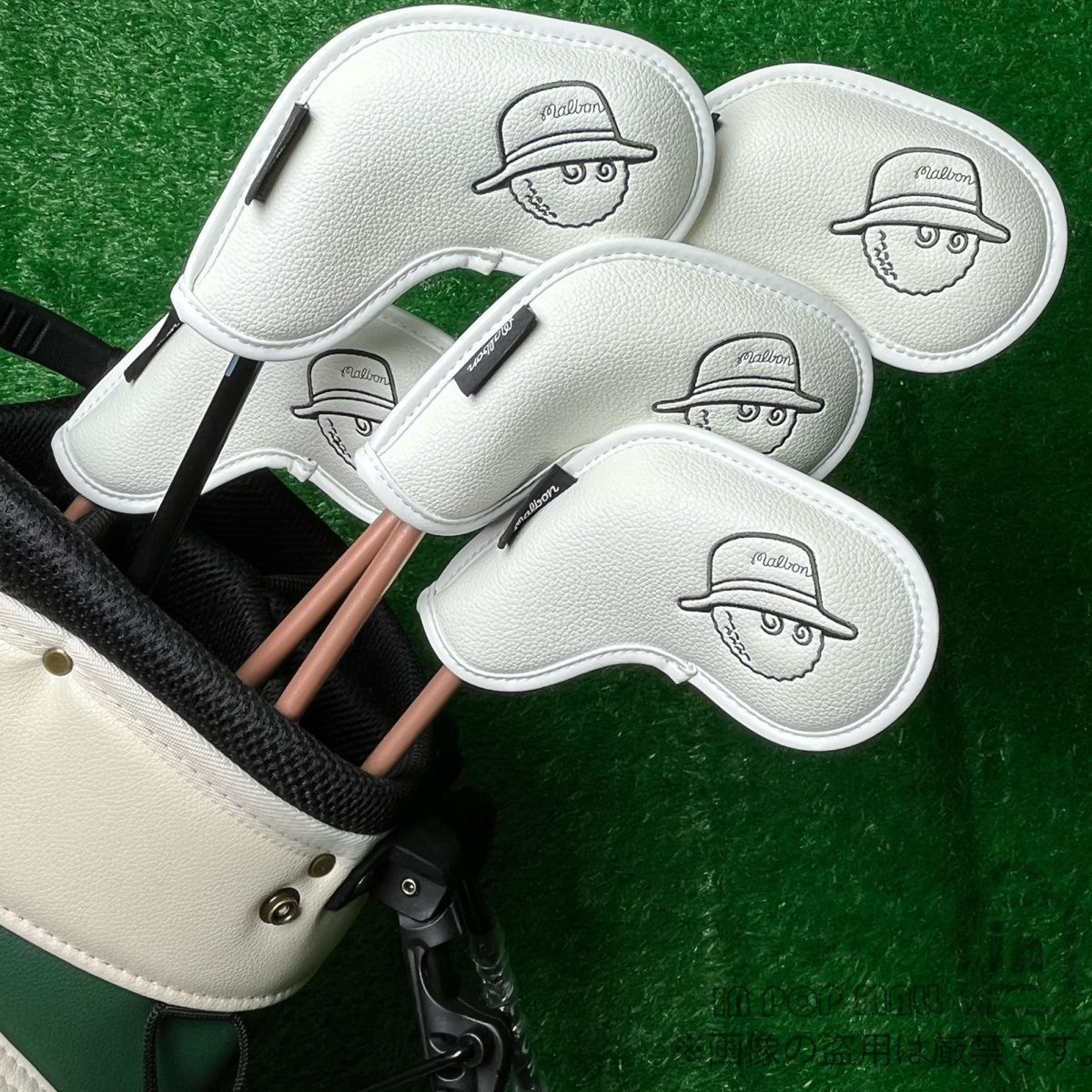 新品 malbon golf マルボンゴルフ アイアンカバー ヘッドカバー 8枚 
