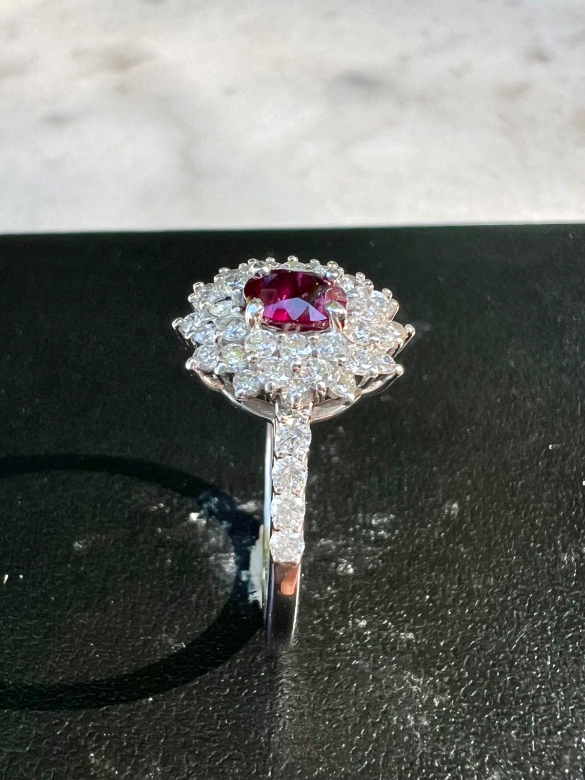 新作 未使用品 pt950 天然ルビー ダイヤモンド リング PT950ルビー/ダイヤモンドリング 114808020306 | VERITEOnline-