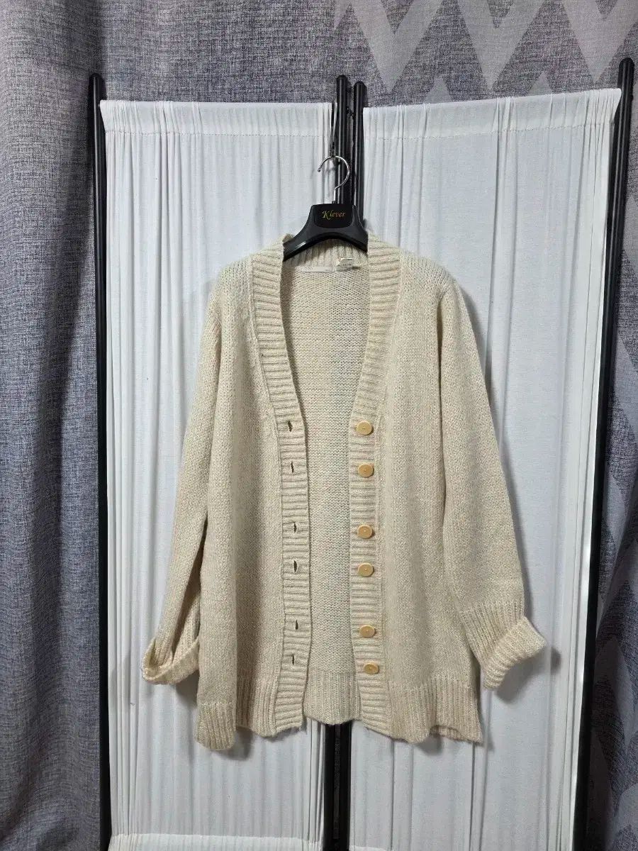 マージュ モヘアブレンド ニット ロング丈カーディガン UK18-20 77