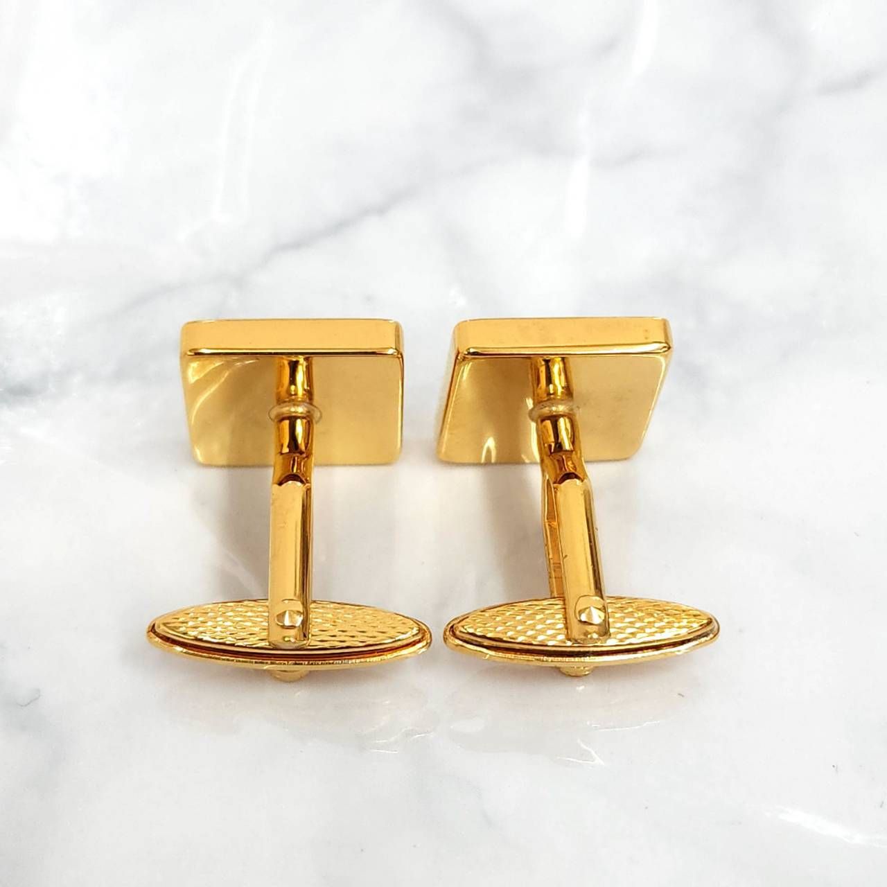 dunhill ダンヒル カフス ゴールド×シルバーカラー ケース付き